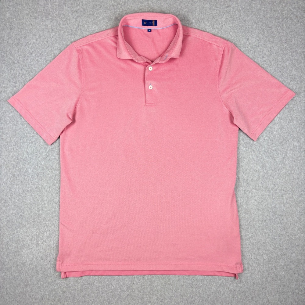 Stitch Golf Polo Shirt Mens M Pink Performance Short Sleeve Stretch